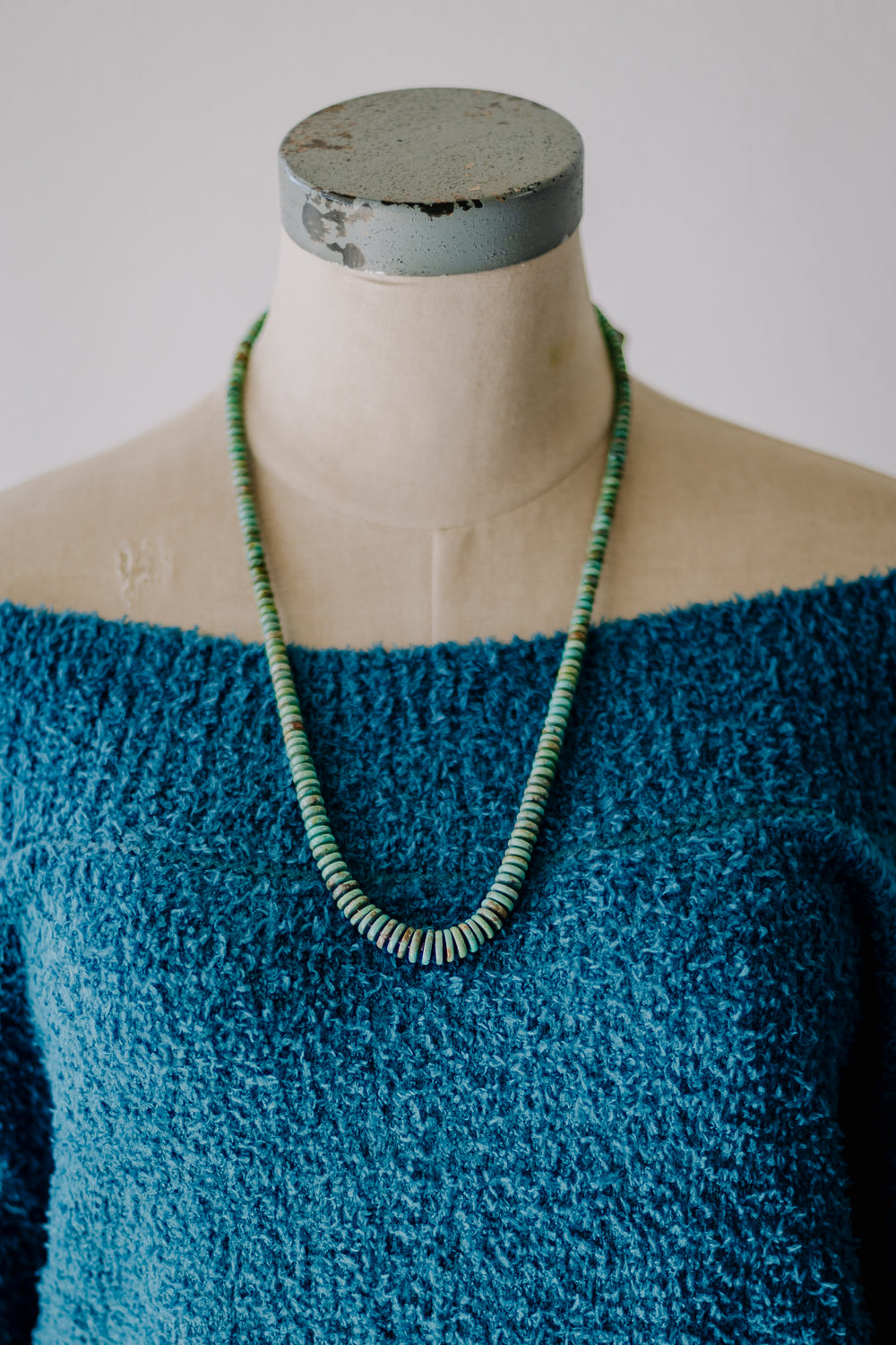 Rolled Turquoise Cascading Necklace