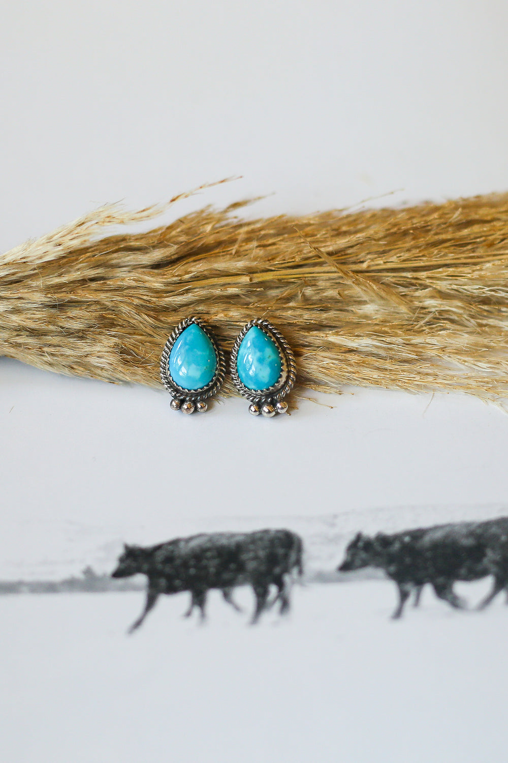 Roped Edge Teardrop Studs 3.0