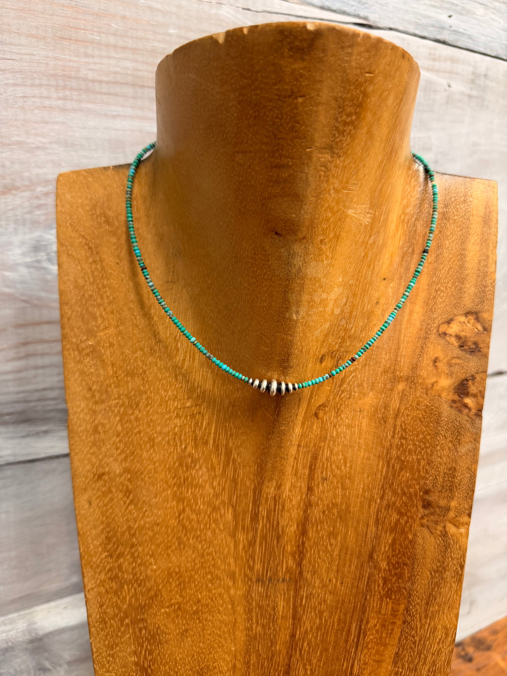 Roxy Rolled Turquoise and Saucer Navajo Pearl Necklace
