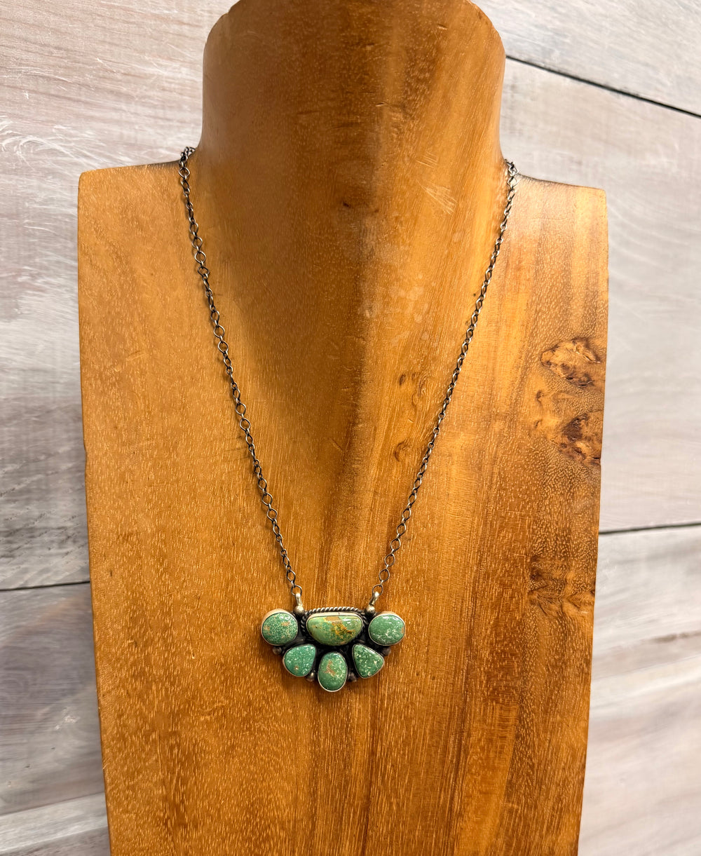 Royston Half Cluster Turquoise Necklace 1.0