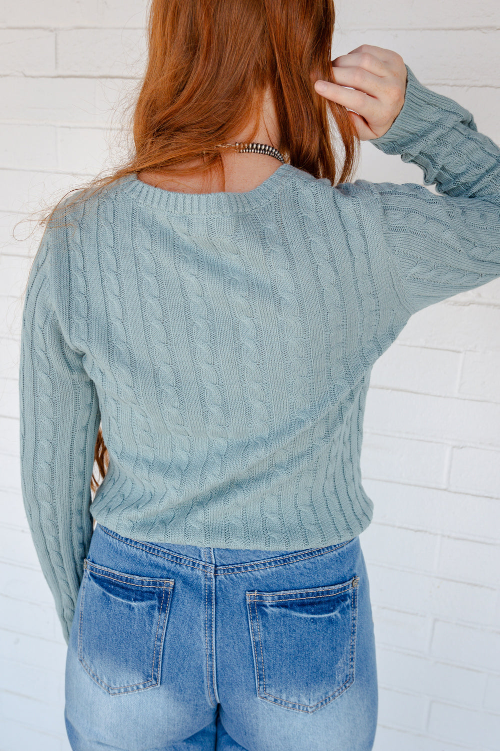 Slate Blue Lupe Sweater