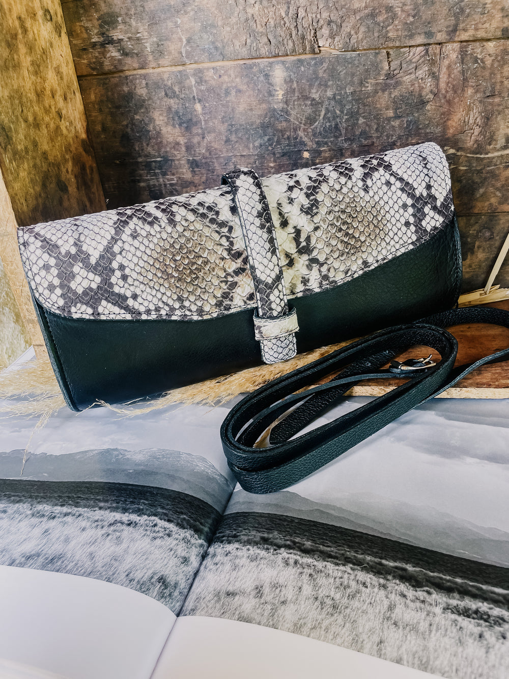 Snake Skin Hayden Clutch