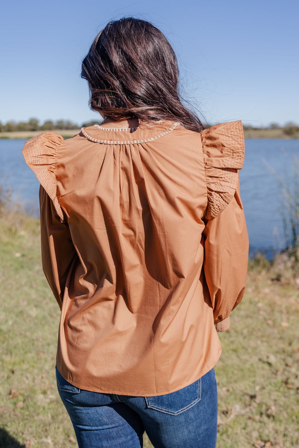 Sorrel Ruffle V-Neck Blouse