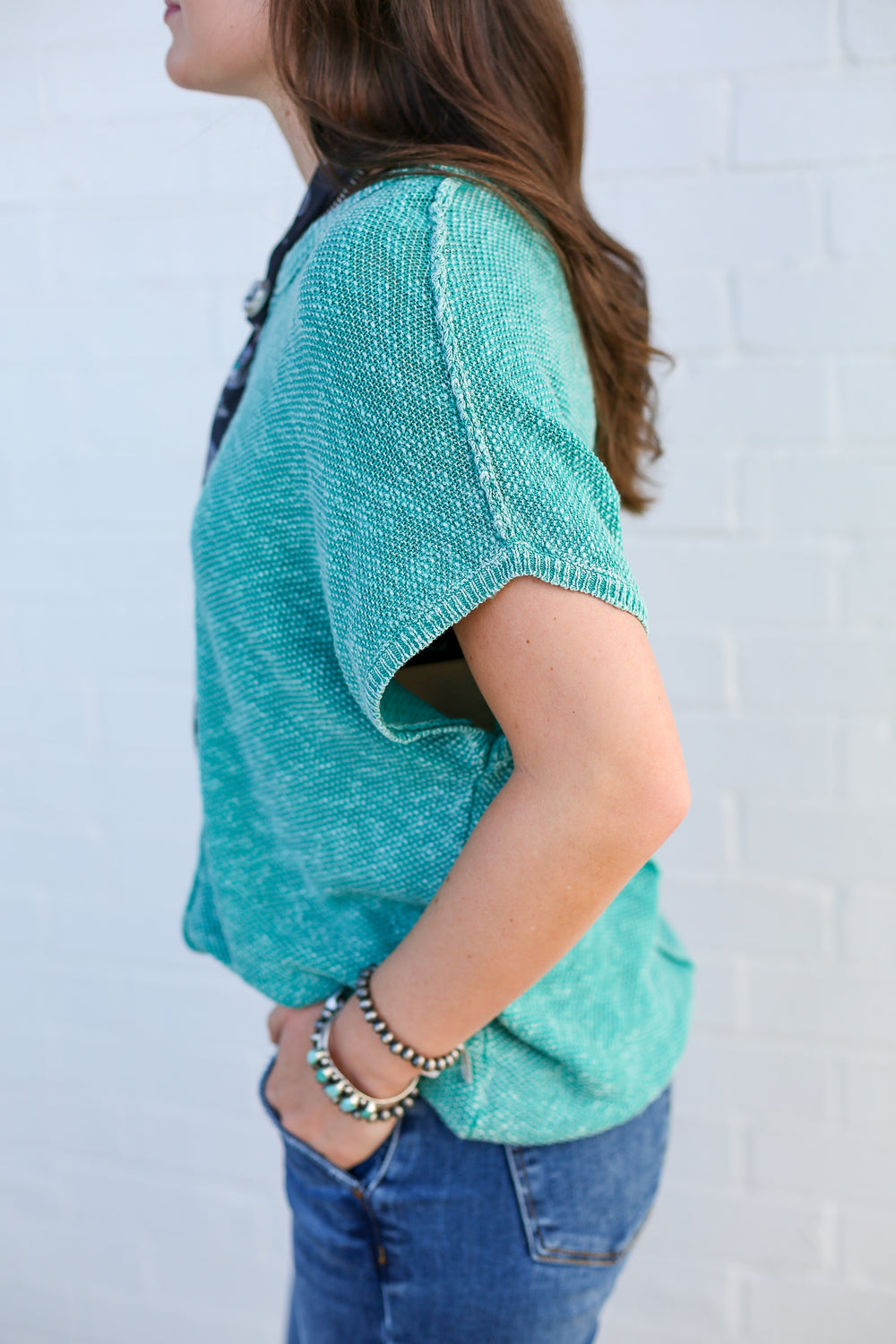 Susie Sea Foam Basic Knit Tee