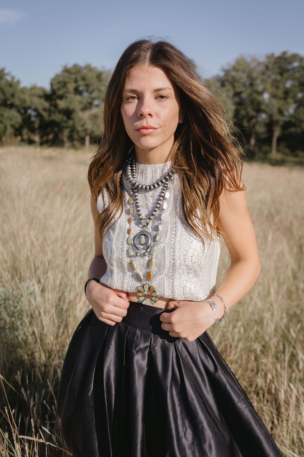 Rose Gold Shimmer Sleeveless Sweater