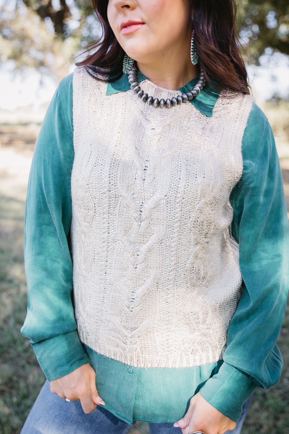 Silver Shimmer Sleeveless Sweater