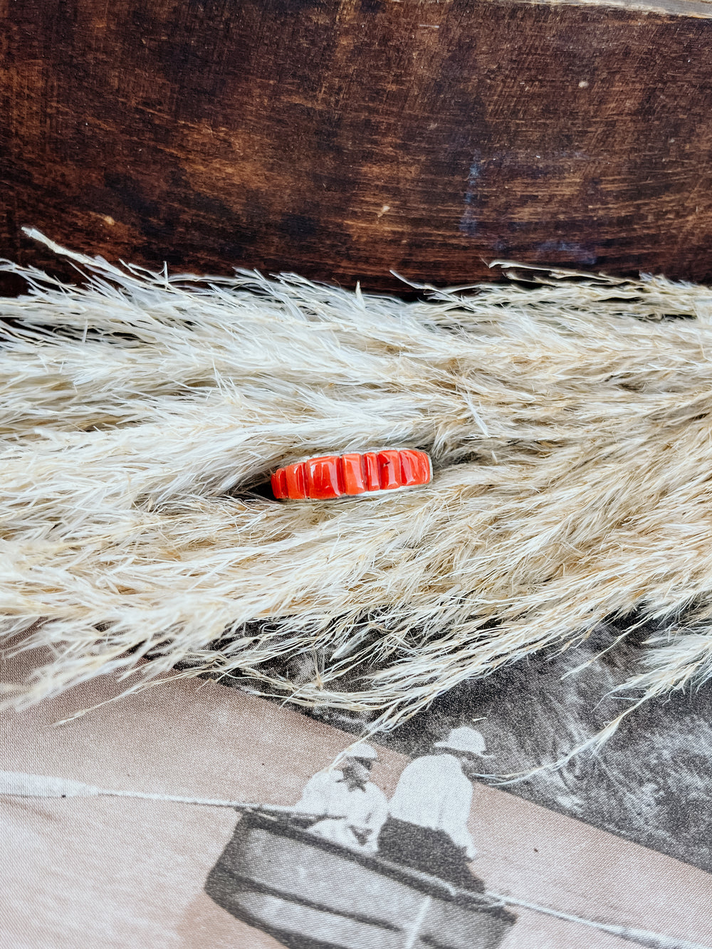 Size 8 1/2 Ariel Coral Ring