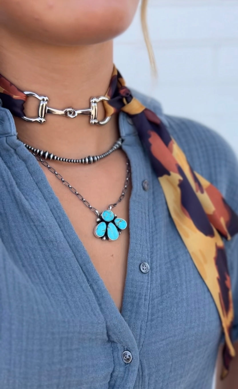 Snaffle Bit Twilly Accessory (Gold & Silver)