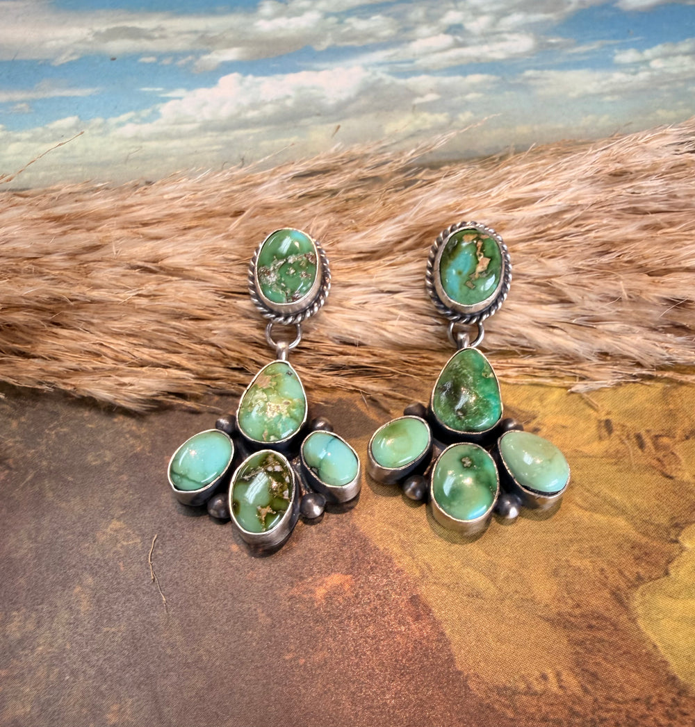 Sonoran Gold Drop Cluster Earrings
