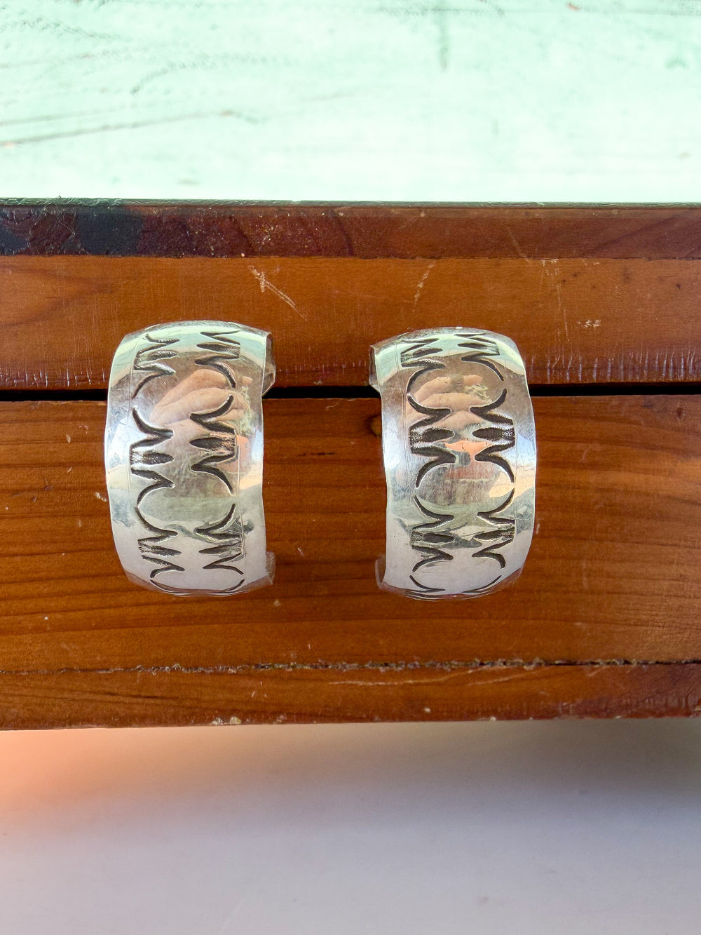 Southwest Trails Silver Hoop Earrings 2.0