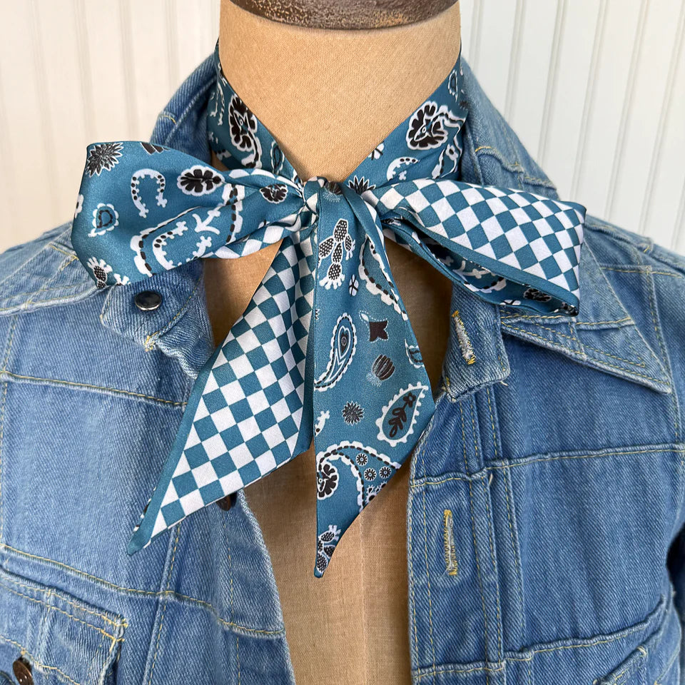 Luck Be A Paisley Denim Blue Twilly