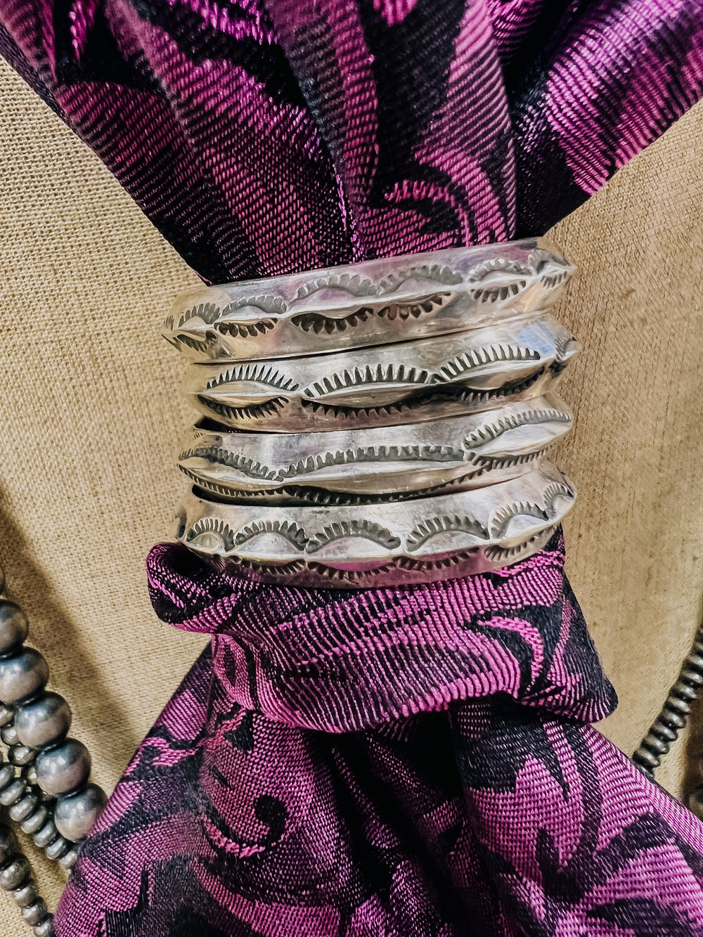 Stamped Triangle Scarf Slides