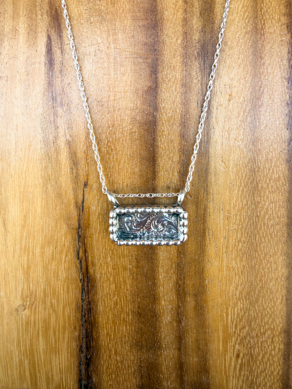 Sterling Silver Engraved Necklace