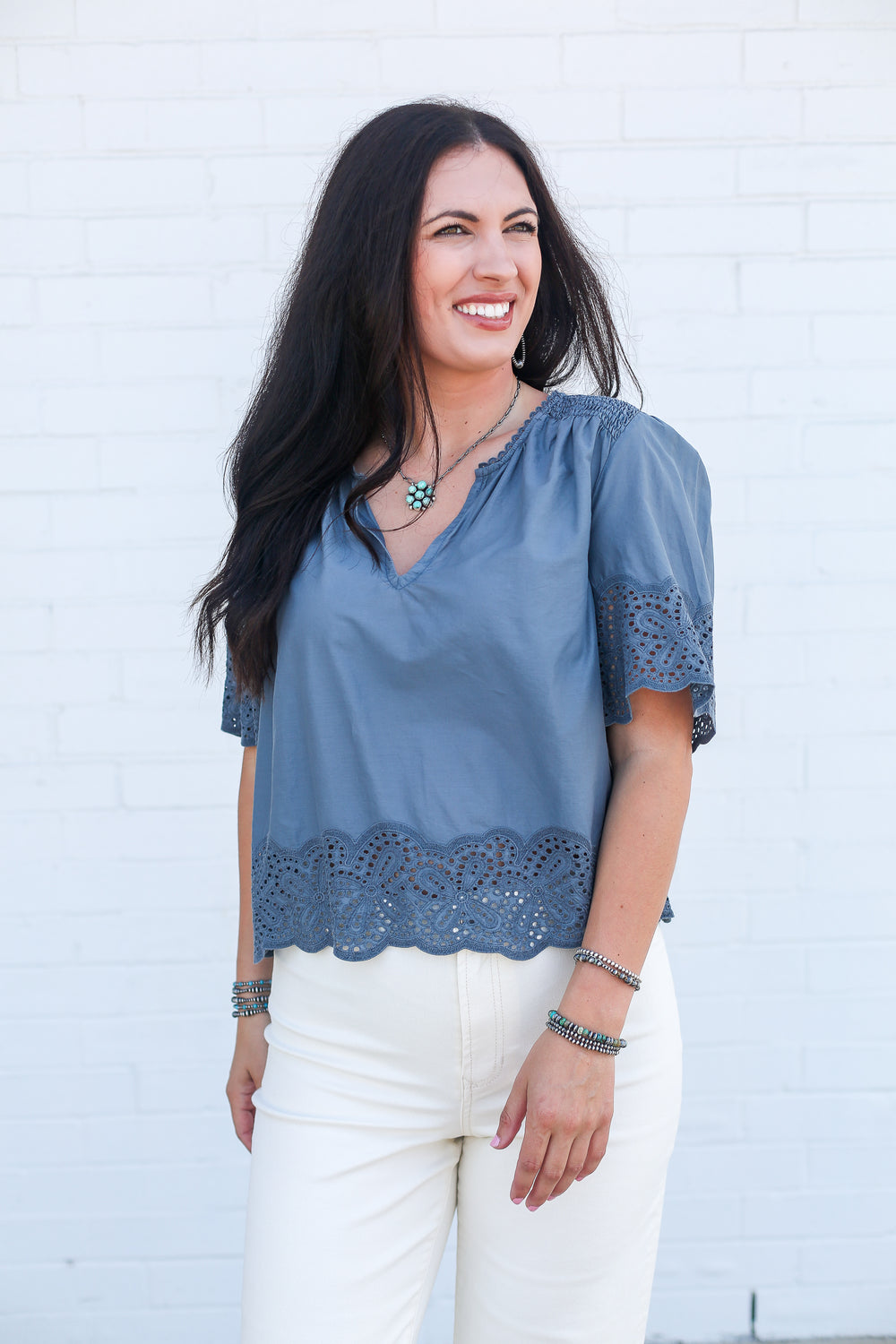 Stormy Blue Clement Top