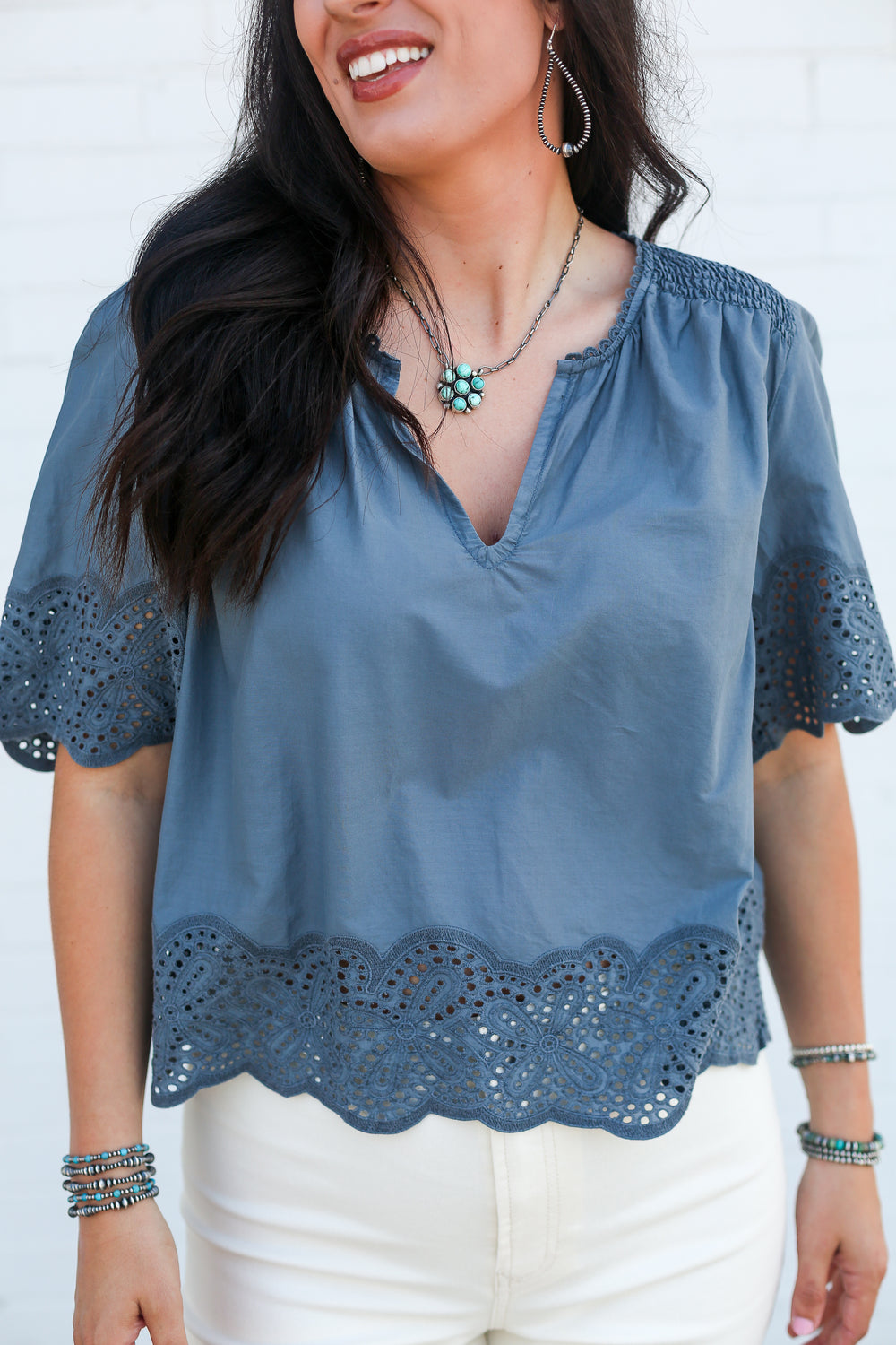 Stormy Blue Clement Top