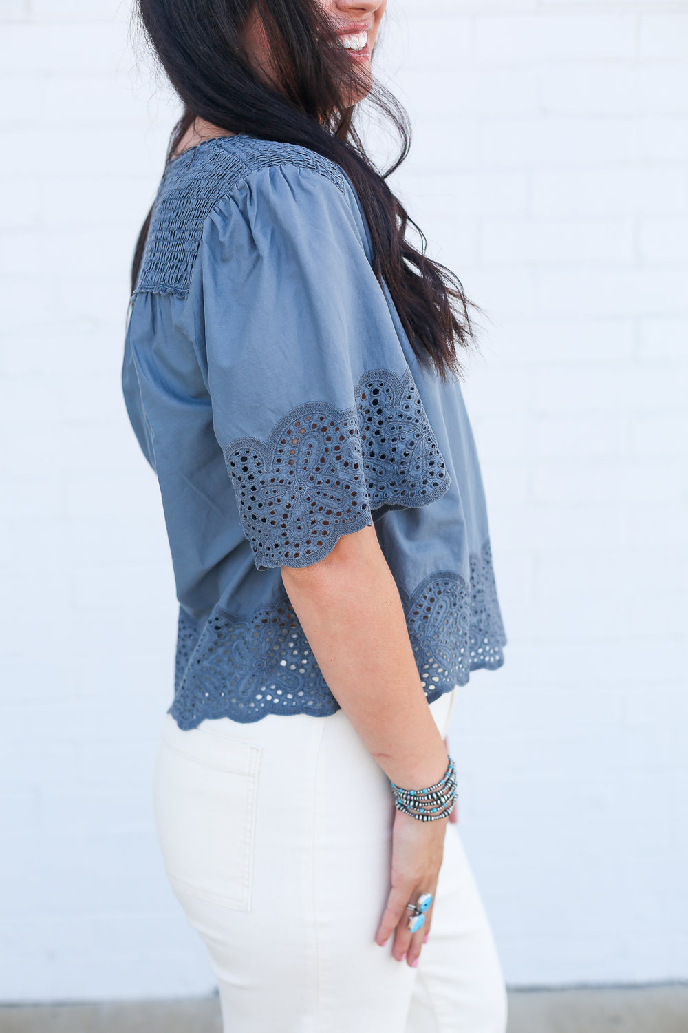 Stormy Blue Clement Top