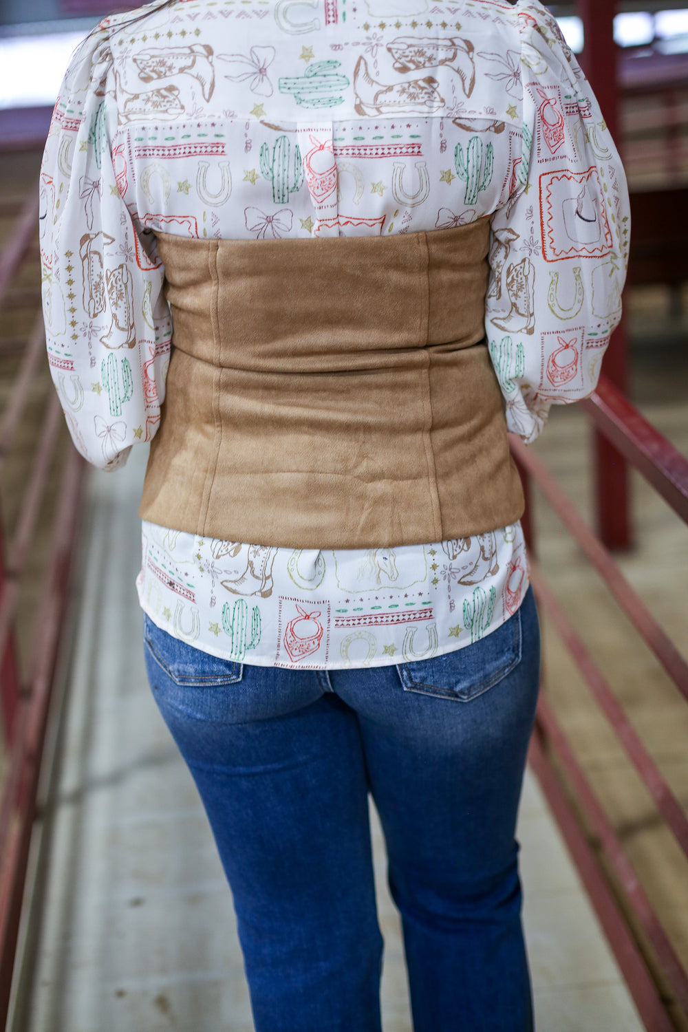 Strapless Camel Suede Blazer Top