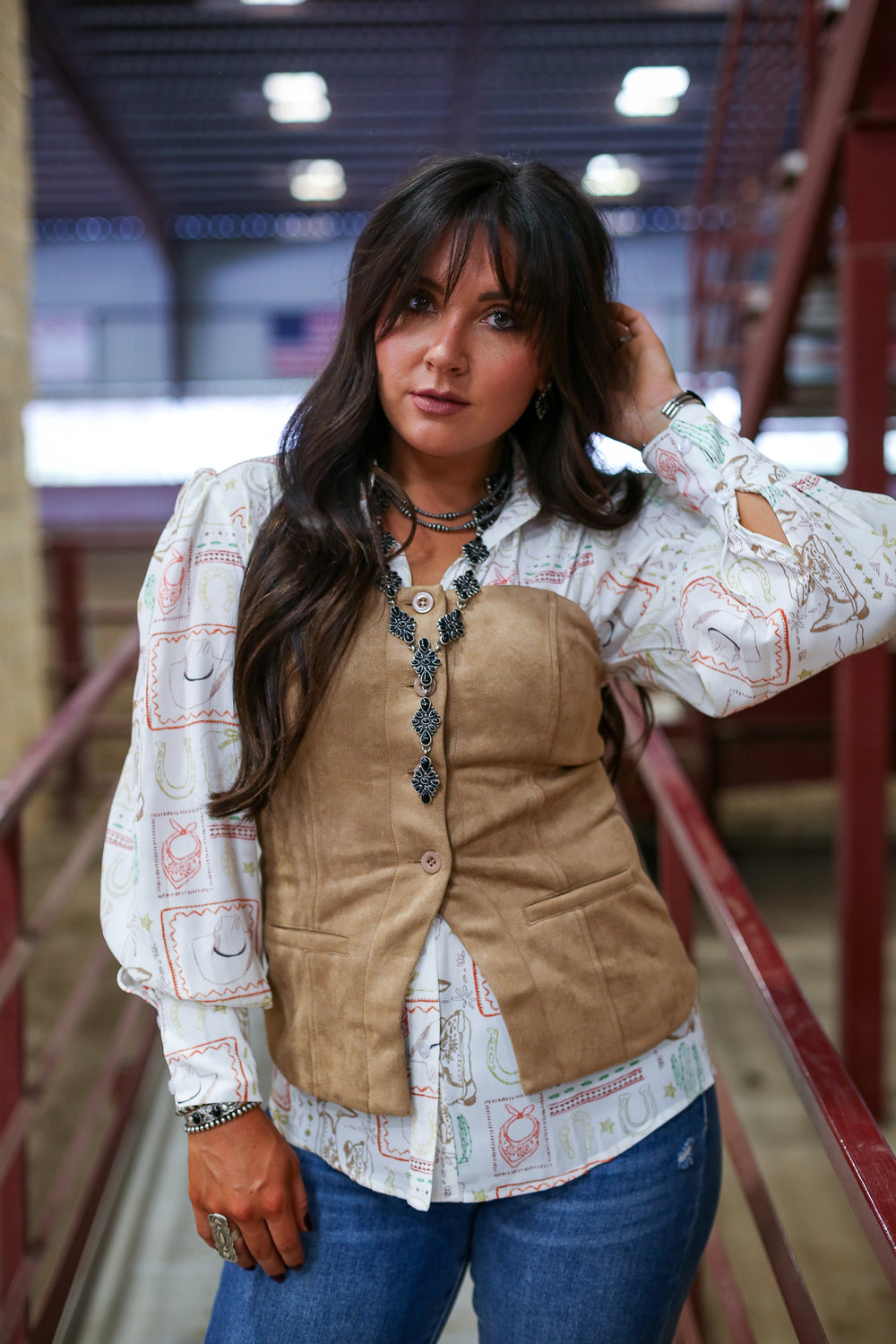 Strapless Camel Suede Blazer Top