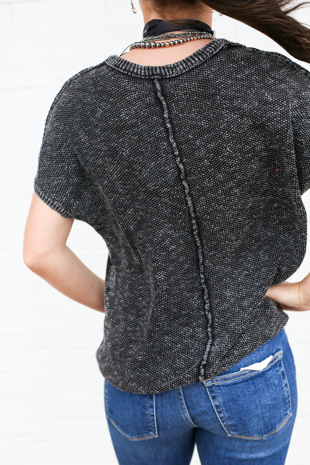 Susie Black Basic Knit Tee