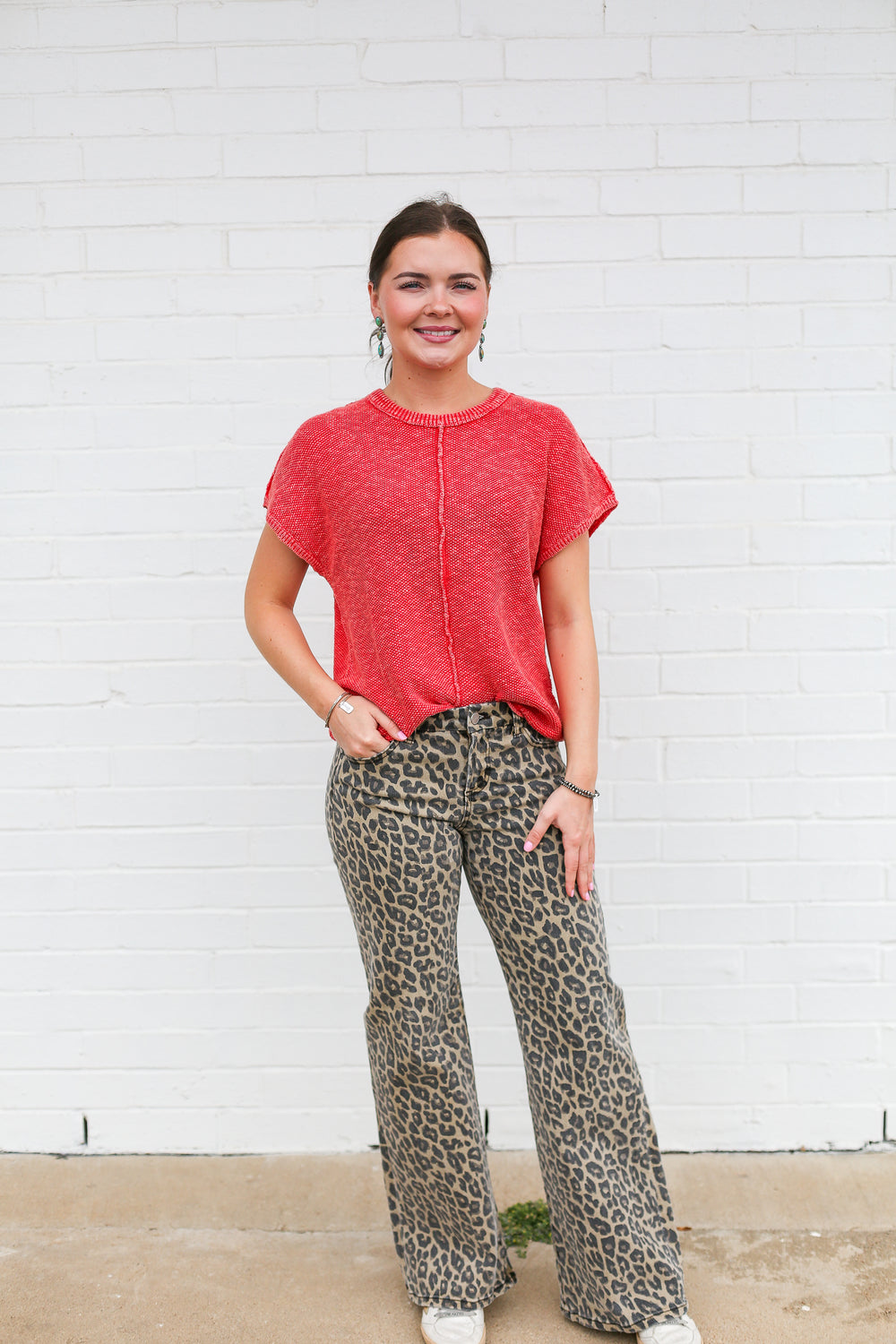 Susie Red Basic Knit Tee