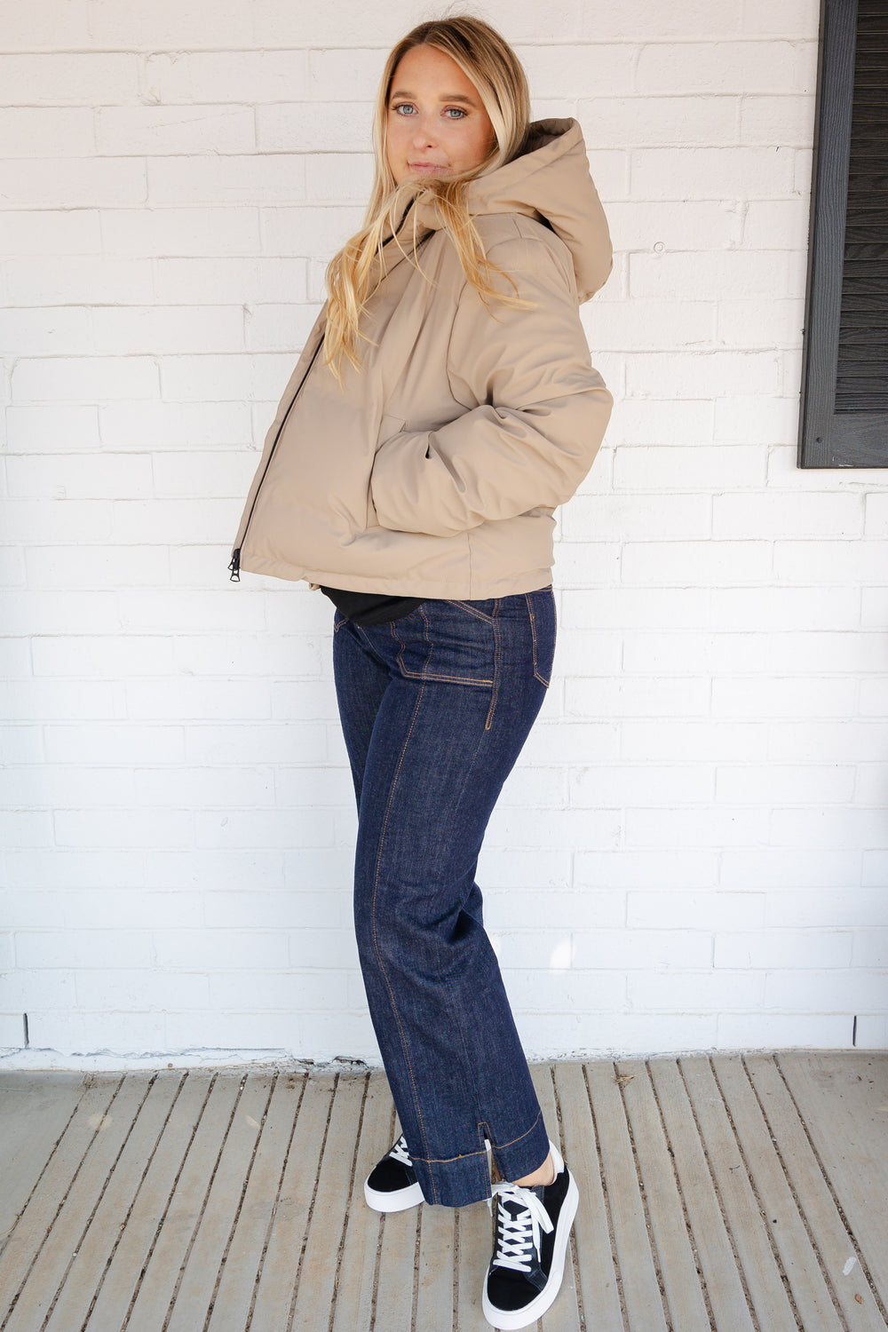 Tan Puffer Jacket