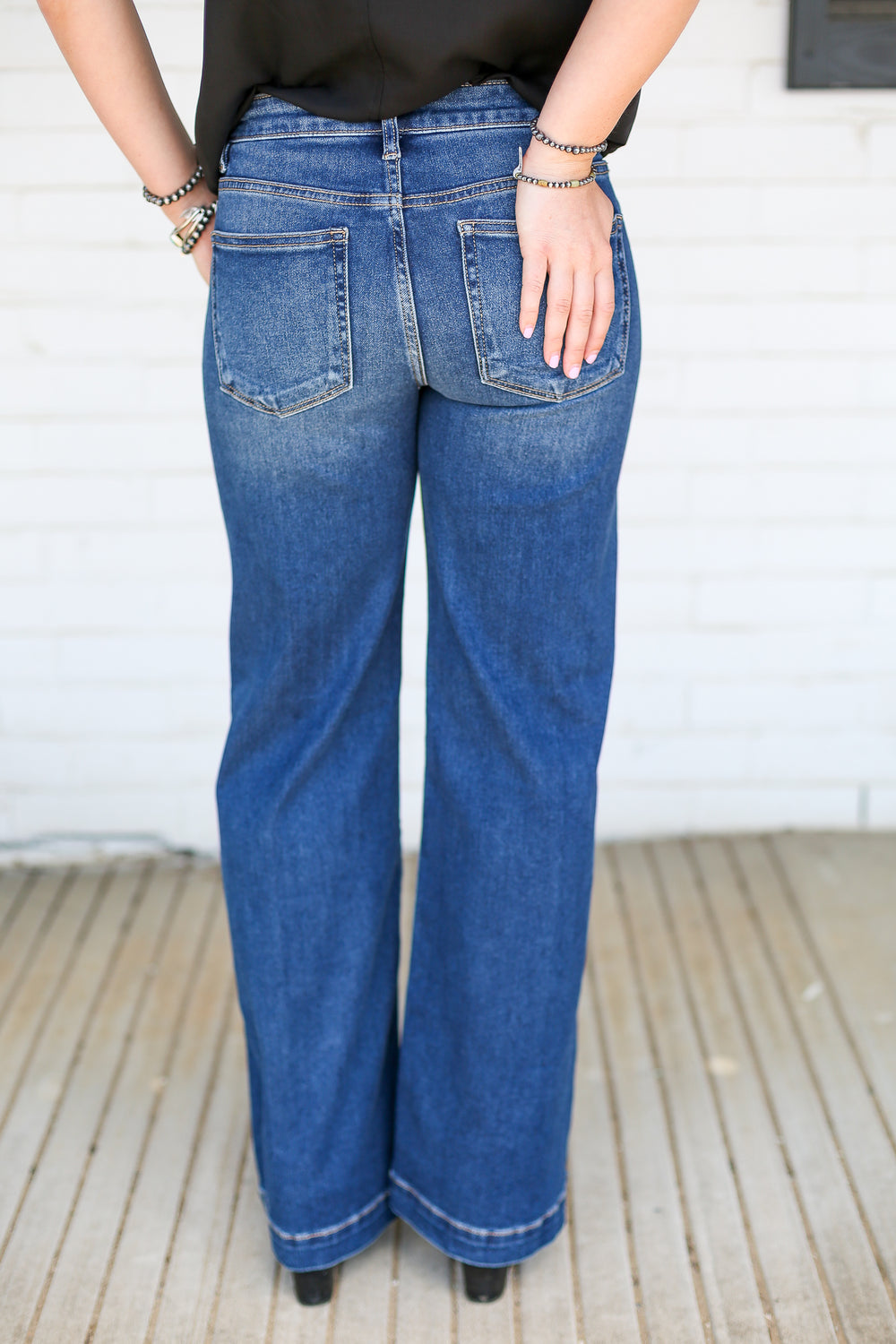 TC Mid Rise Wide Leg Jeans