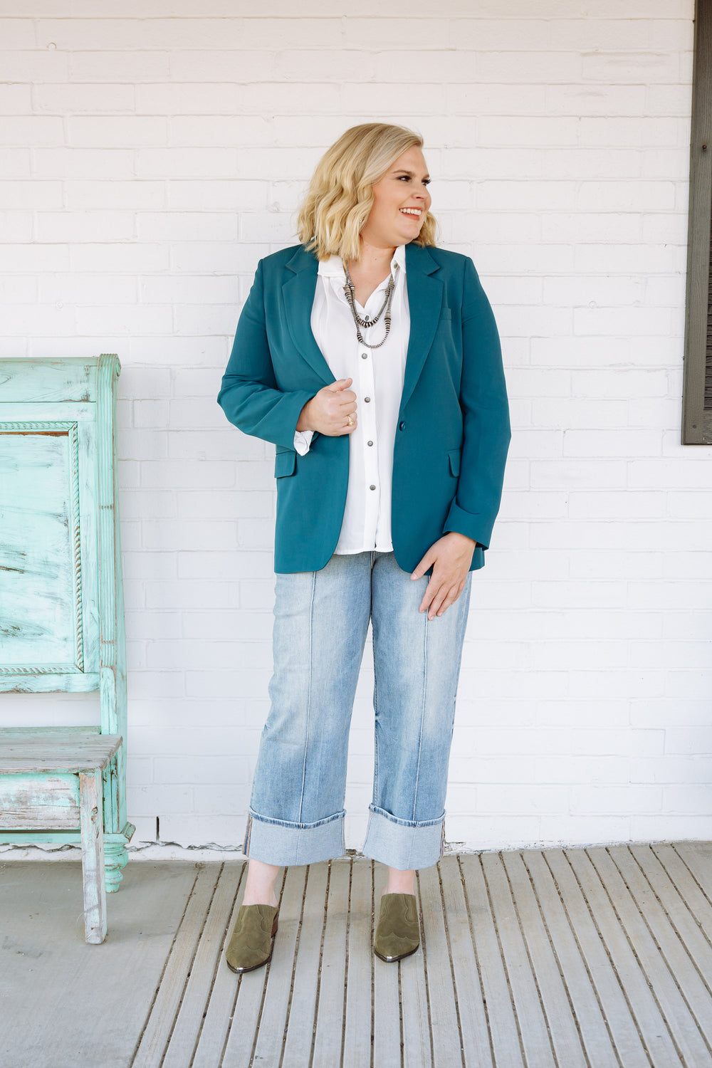 Teal Baylor Blazer