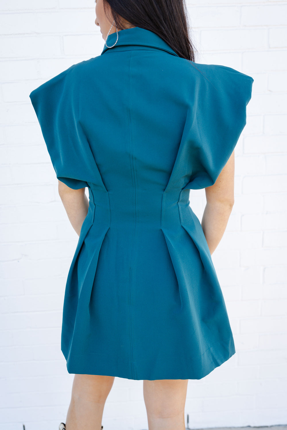 Teal Collared Dress