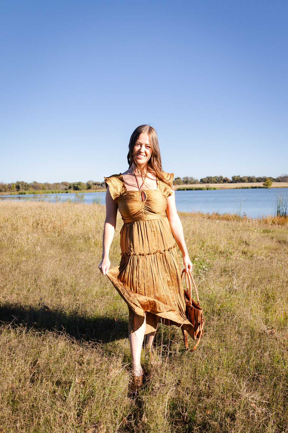 The Shimmer Sand Dress