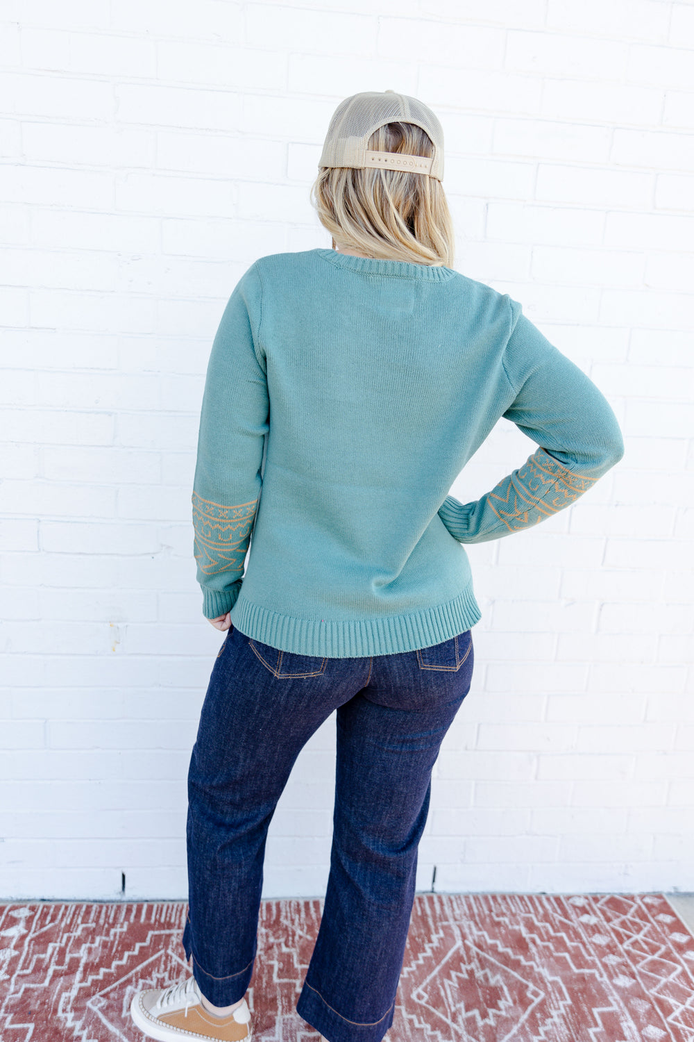 Turquoise Longhorn Sweater