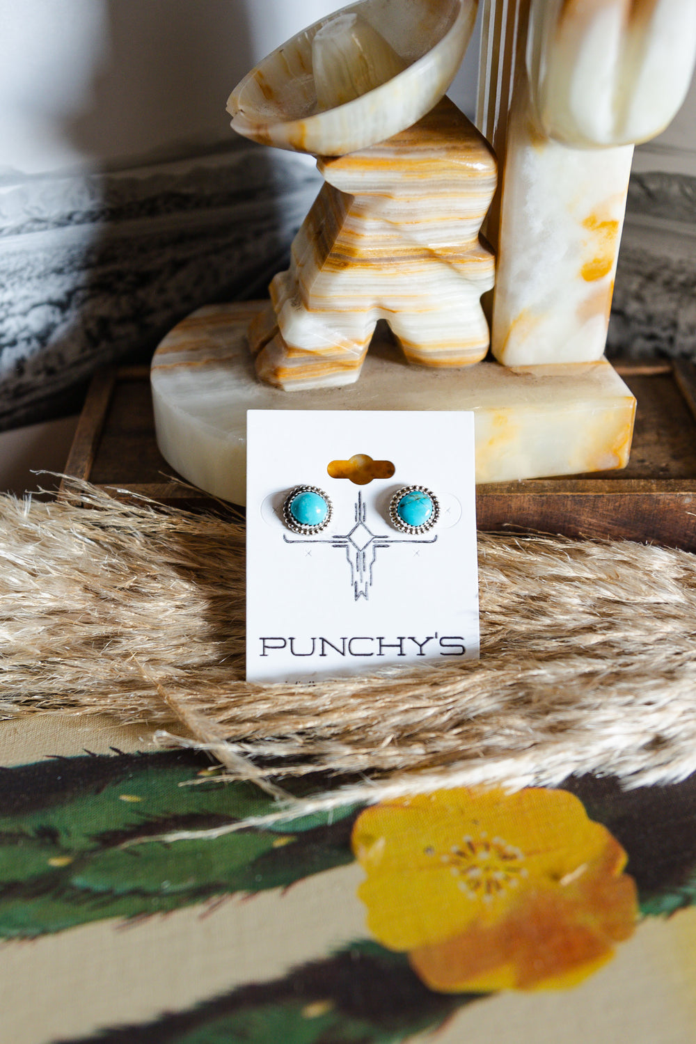 Twisted Rope Turquoise Studs