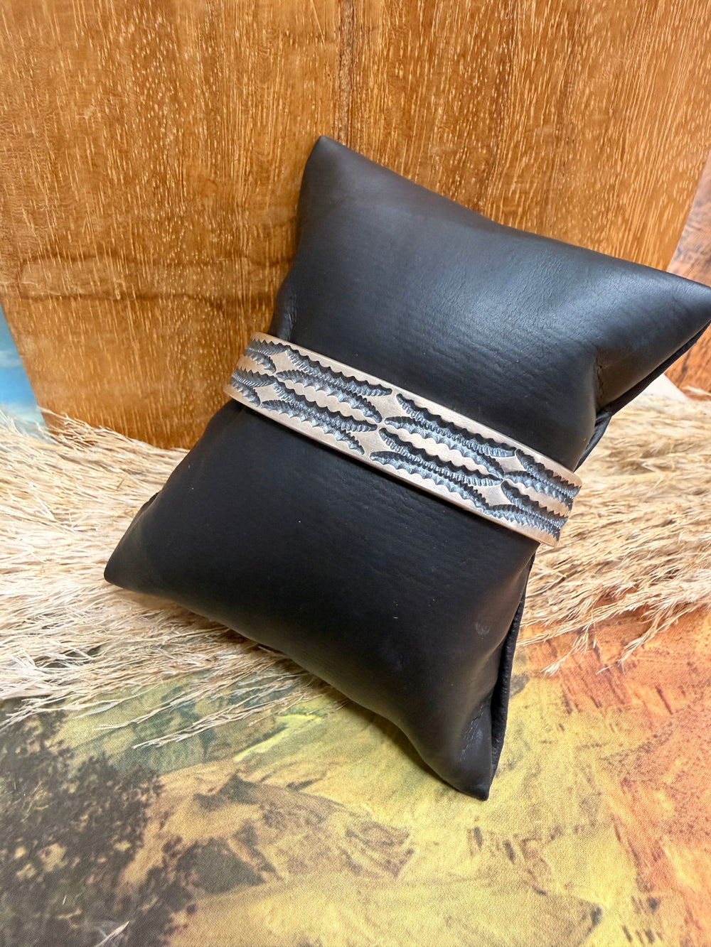 Tahe Stamped Silver Cuff