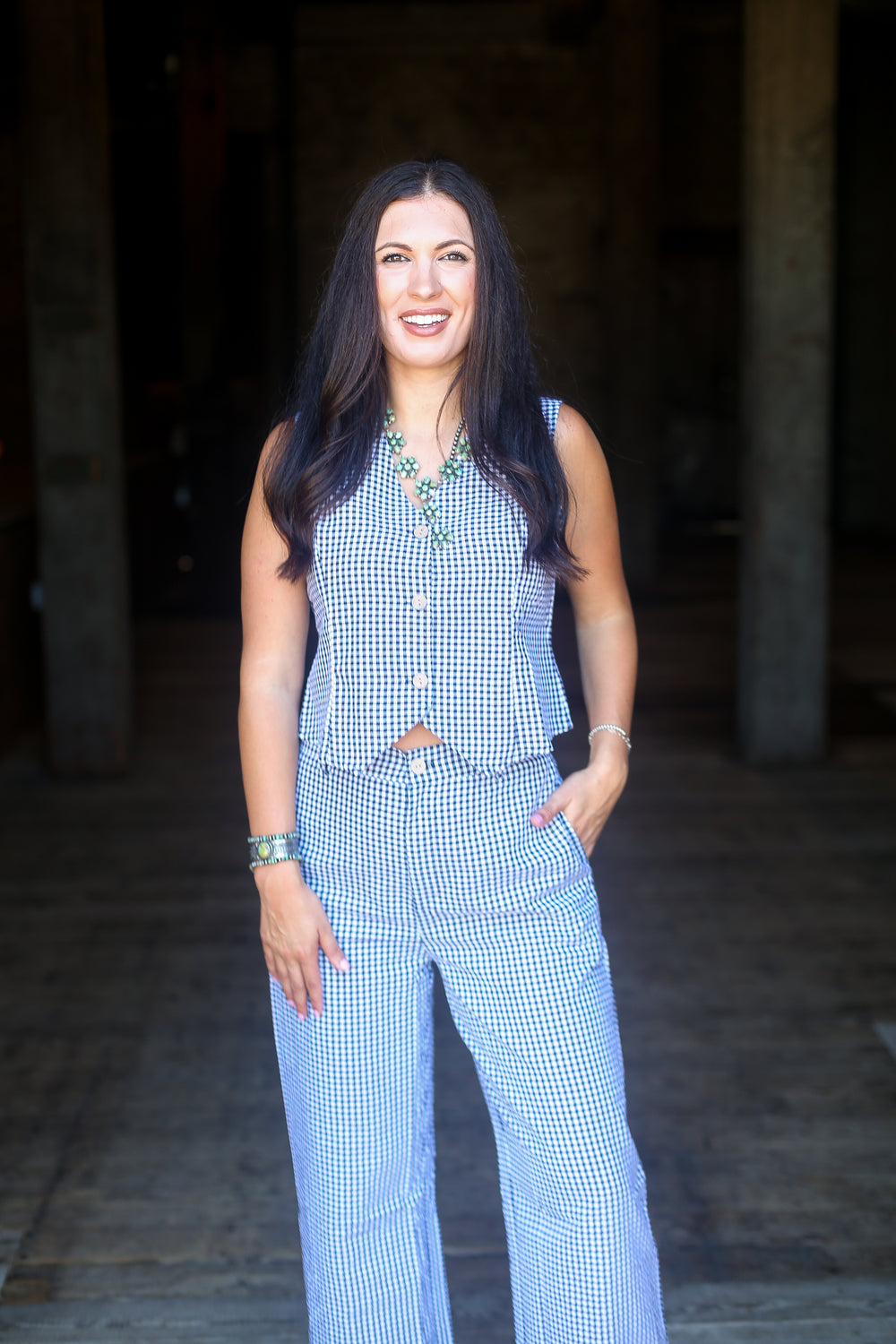 The Black Gingham Set