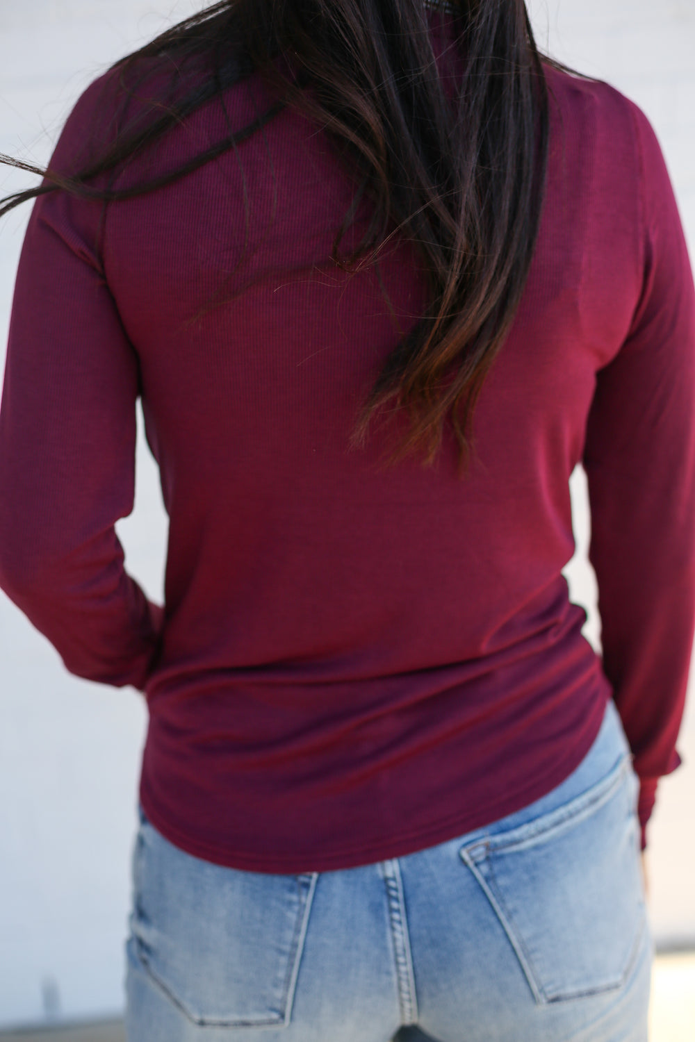 The Buttery Soft Deep Maroon Long Sleeve