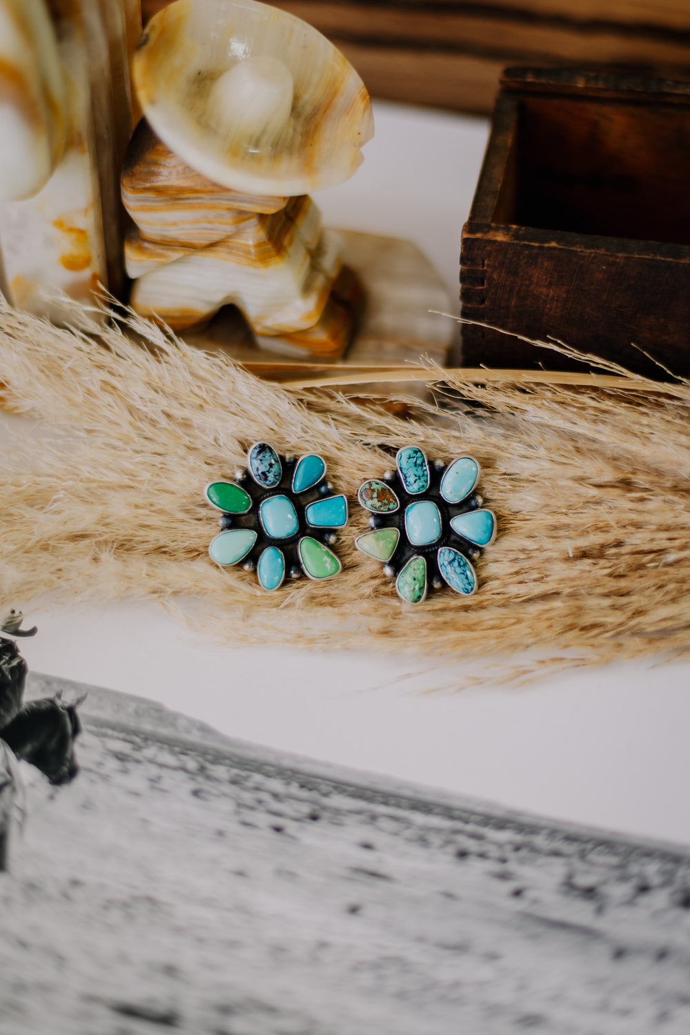 The Canyon Turquoise Cluster Earrings 1.0