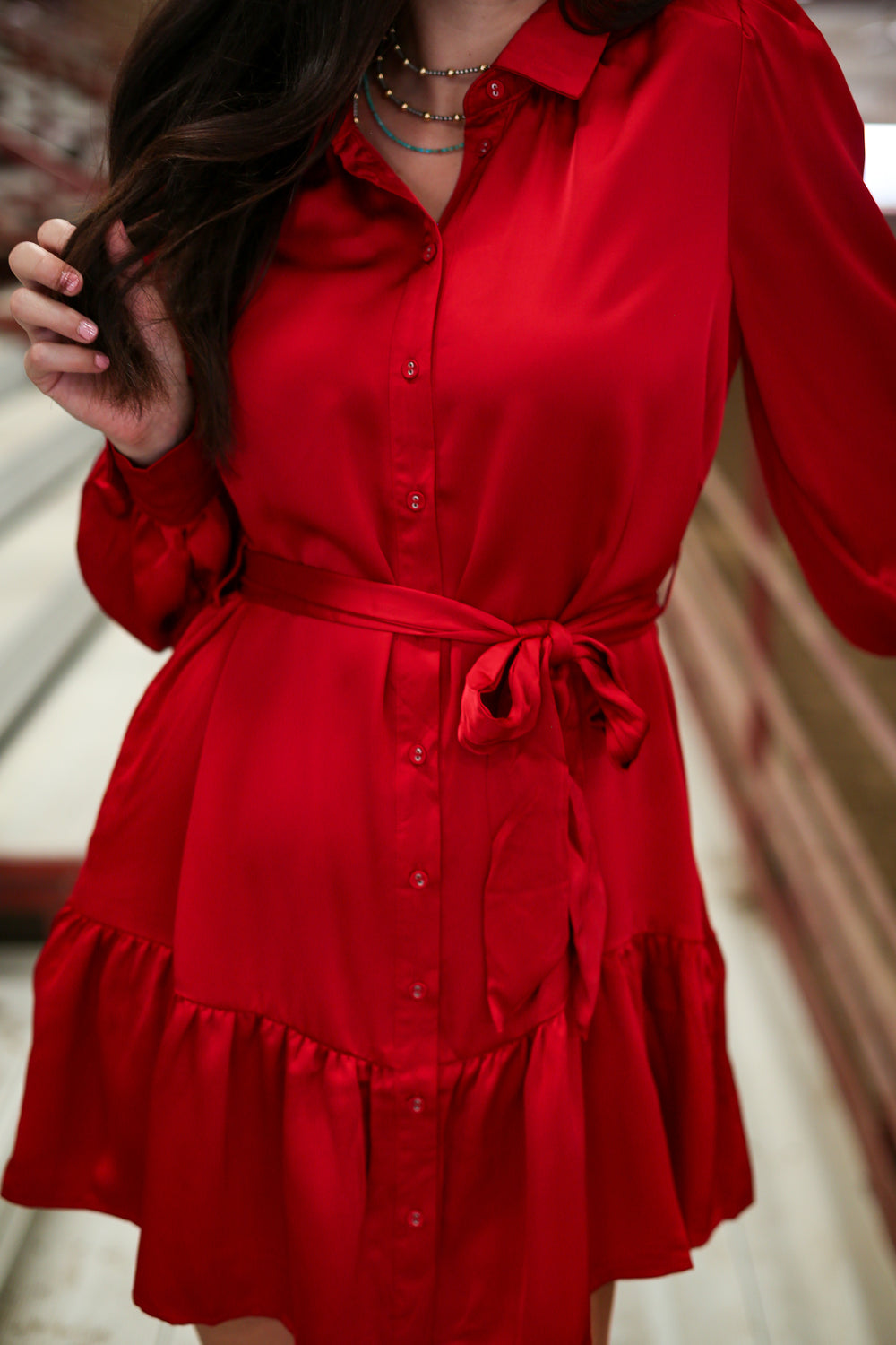 The Collared Red Dress