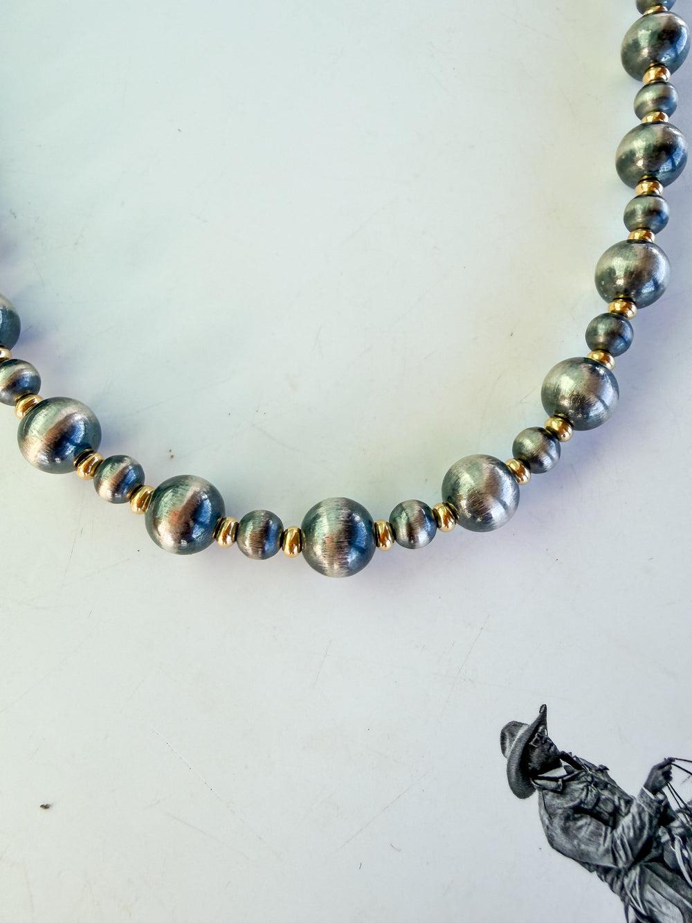 3-8mm The Golden Mix Multi Size Navajo Necklace