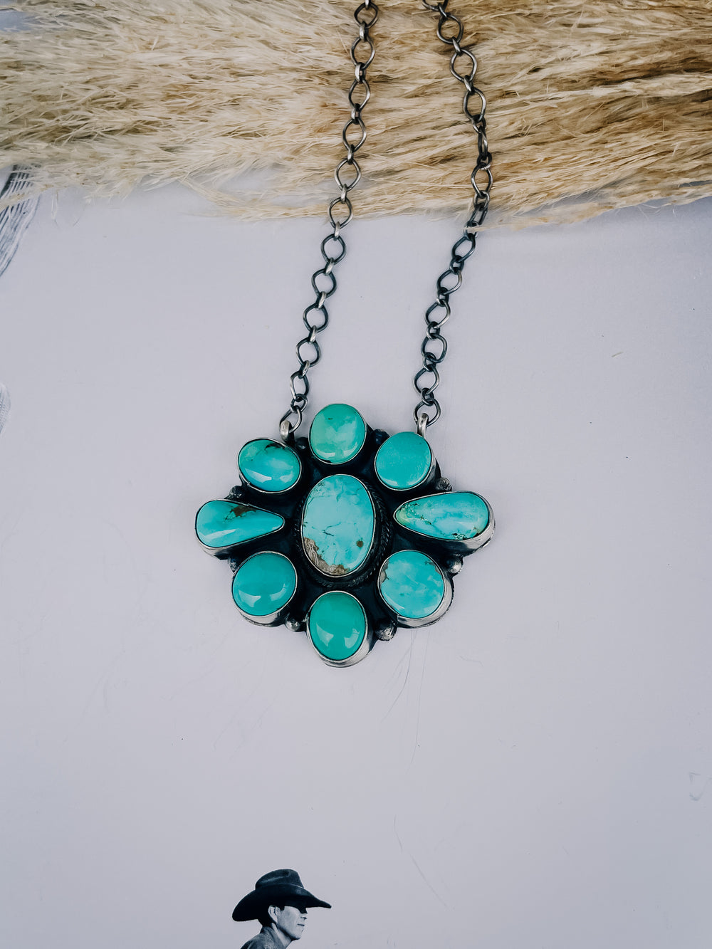 The Harris 9 Stone Turquoise Necklace