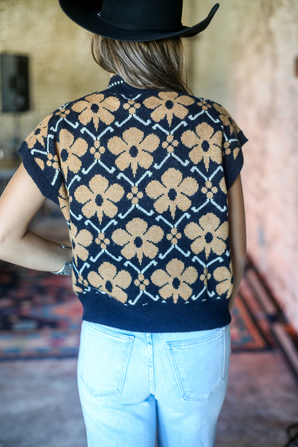 The Jenny Floral Sleeveless Sweater