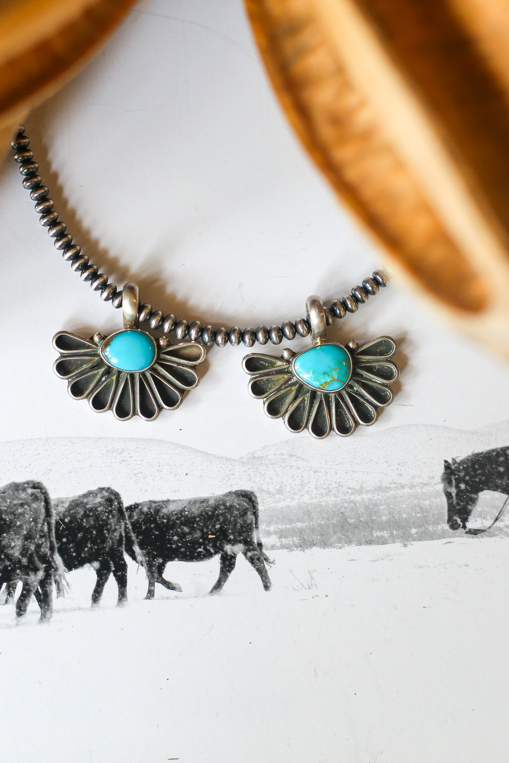 The Kara Kingman and Silver Half Cluster Pendant