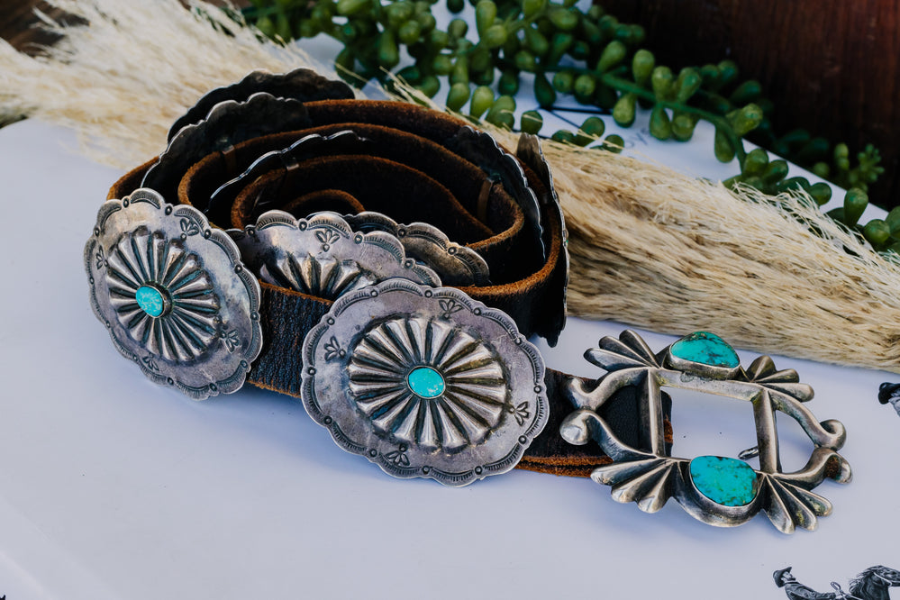 The Kristen Vintage Concho Belt