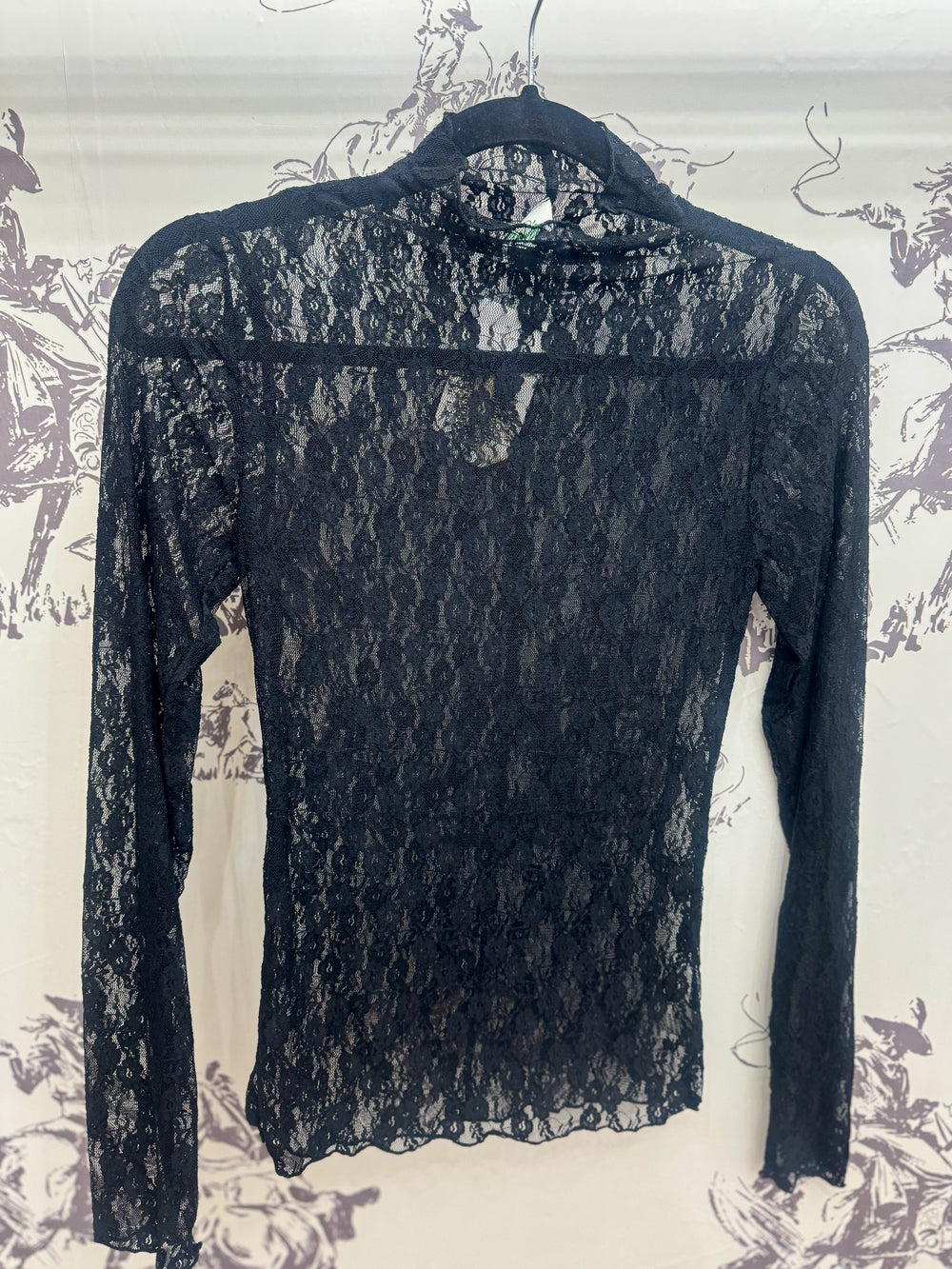 The Macey Black Mesh Top