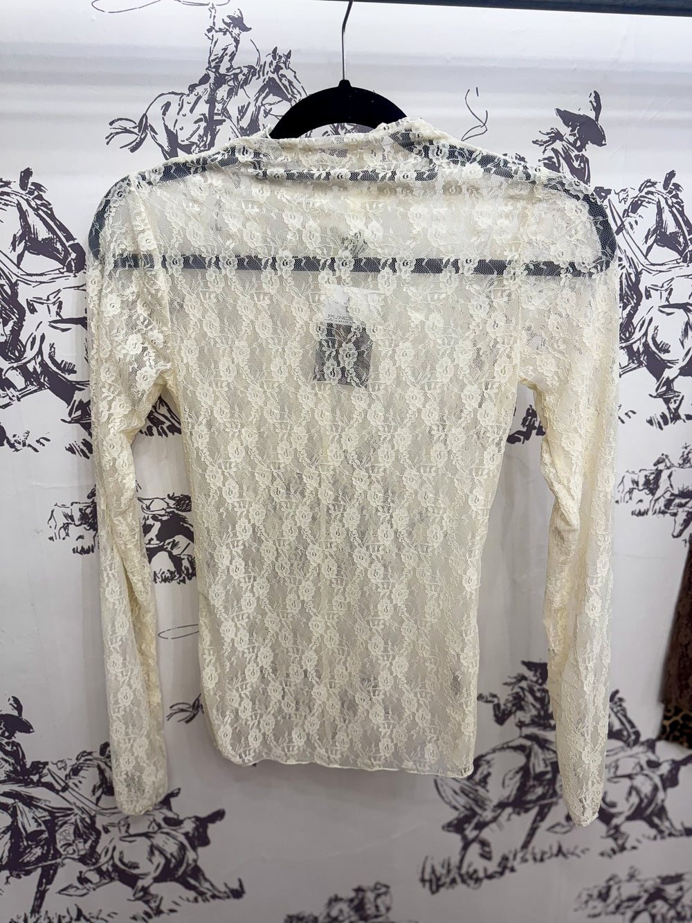 The Macey Cream Mesh Top