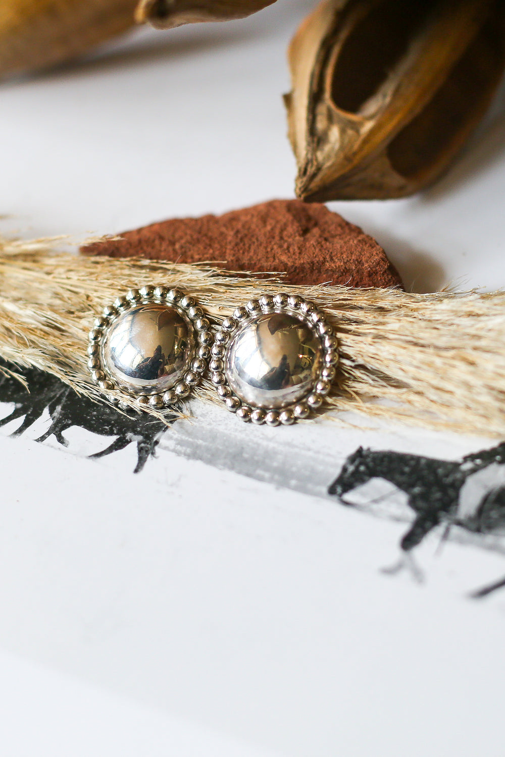 The Mary Dotted Conch Earrings