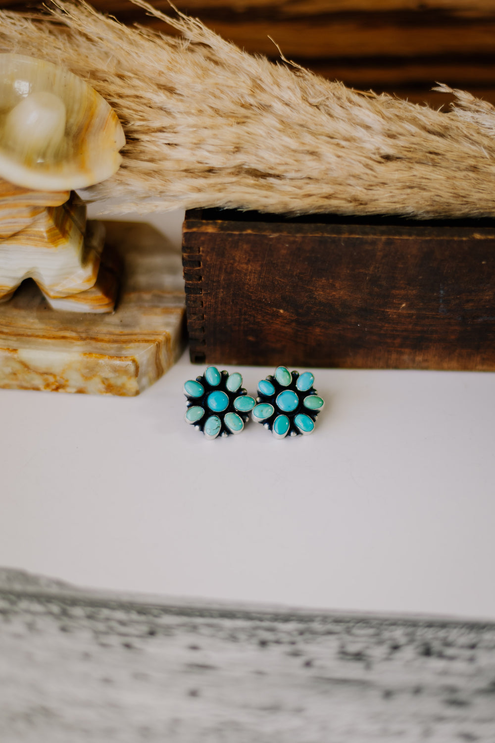 The Mesa Turquoise Cluster Earrings