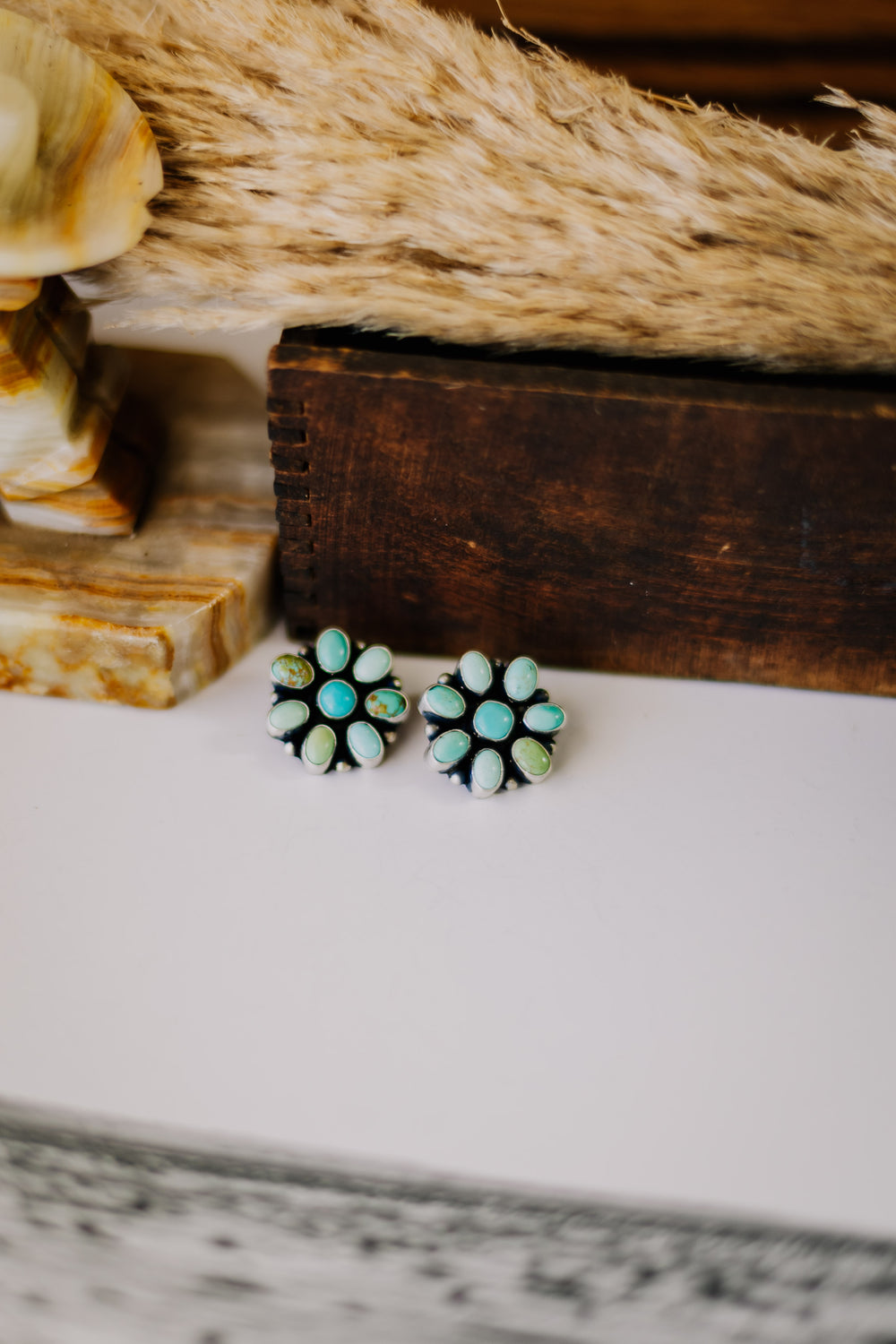The Mesa Turquoise Cluster Earrings