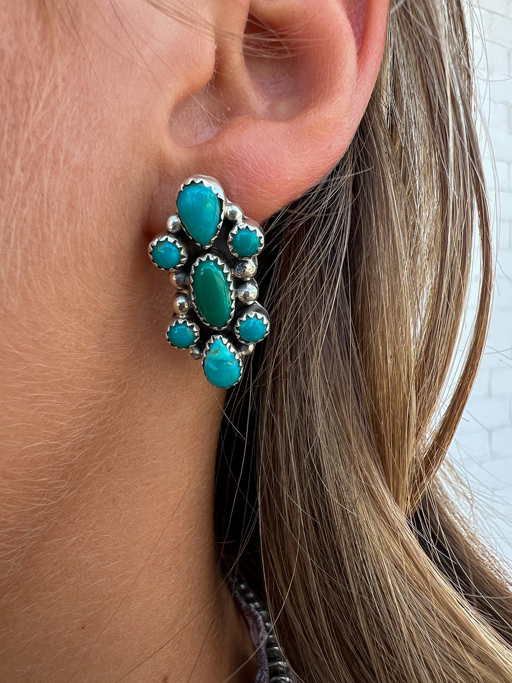 The Rawlings Turquoise Cluster Earrings 1.0