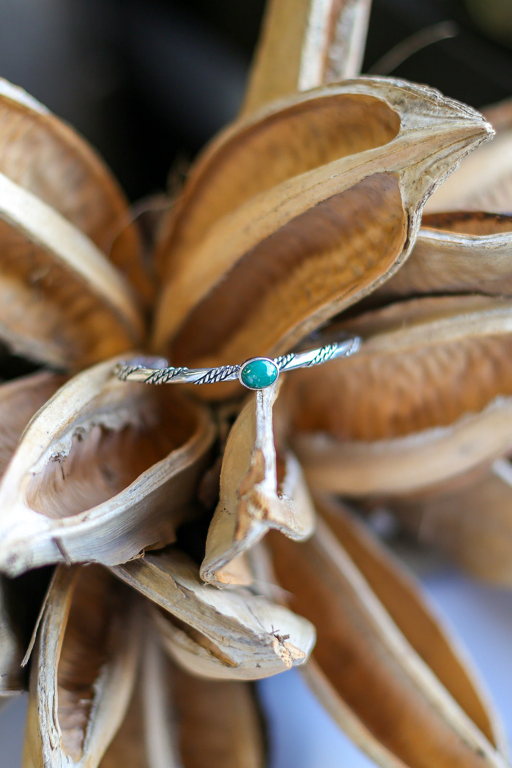 The Roped Detail Single Stone Cuff 1.0