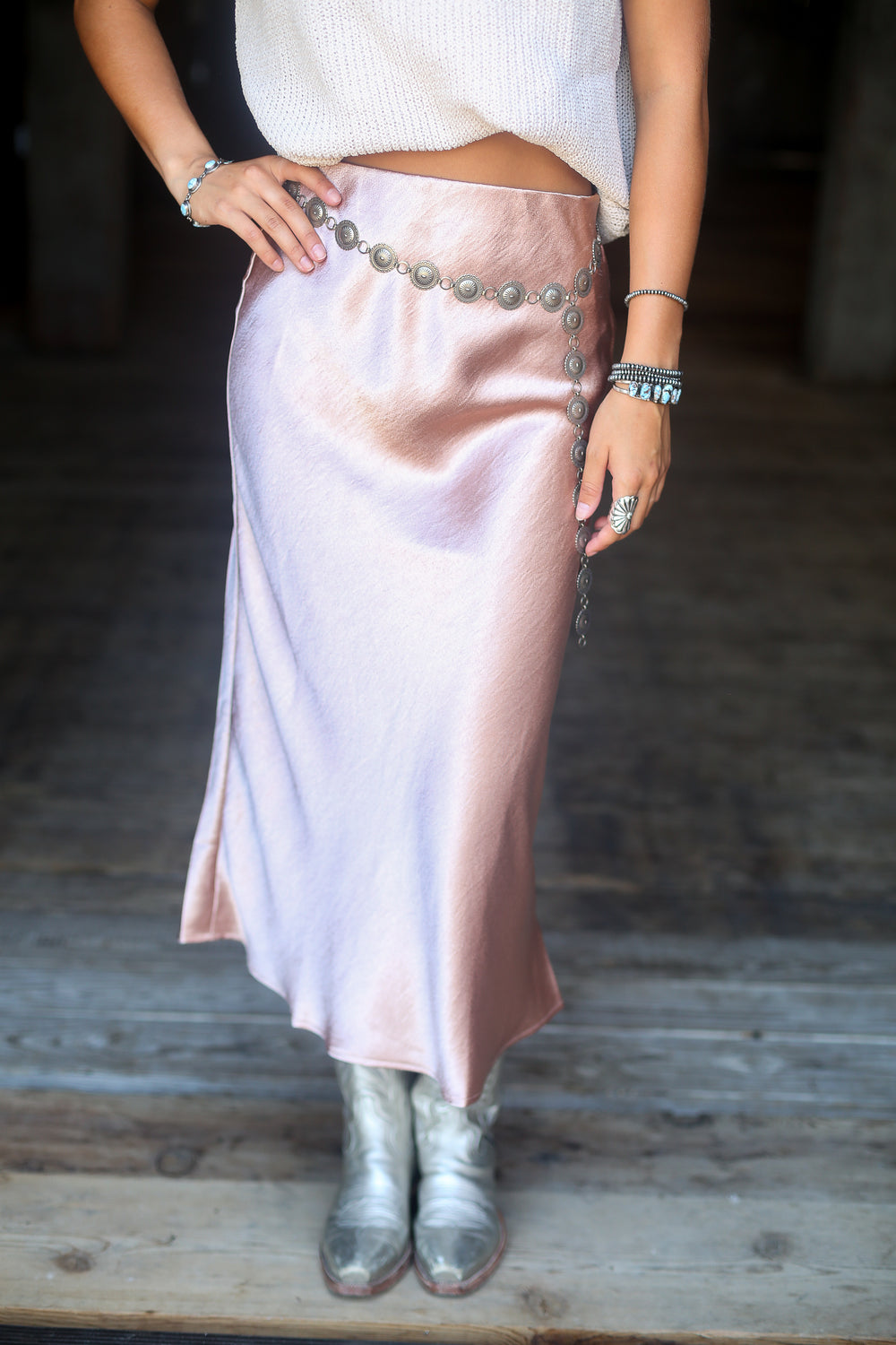 The Rosé Slip Skirt