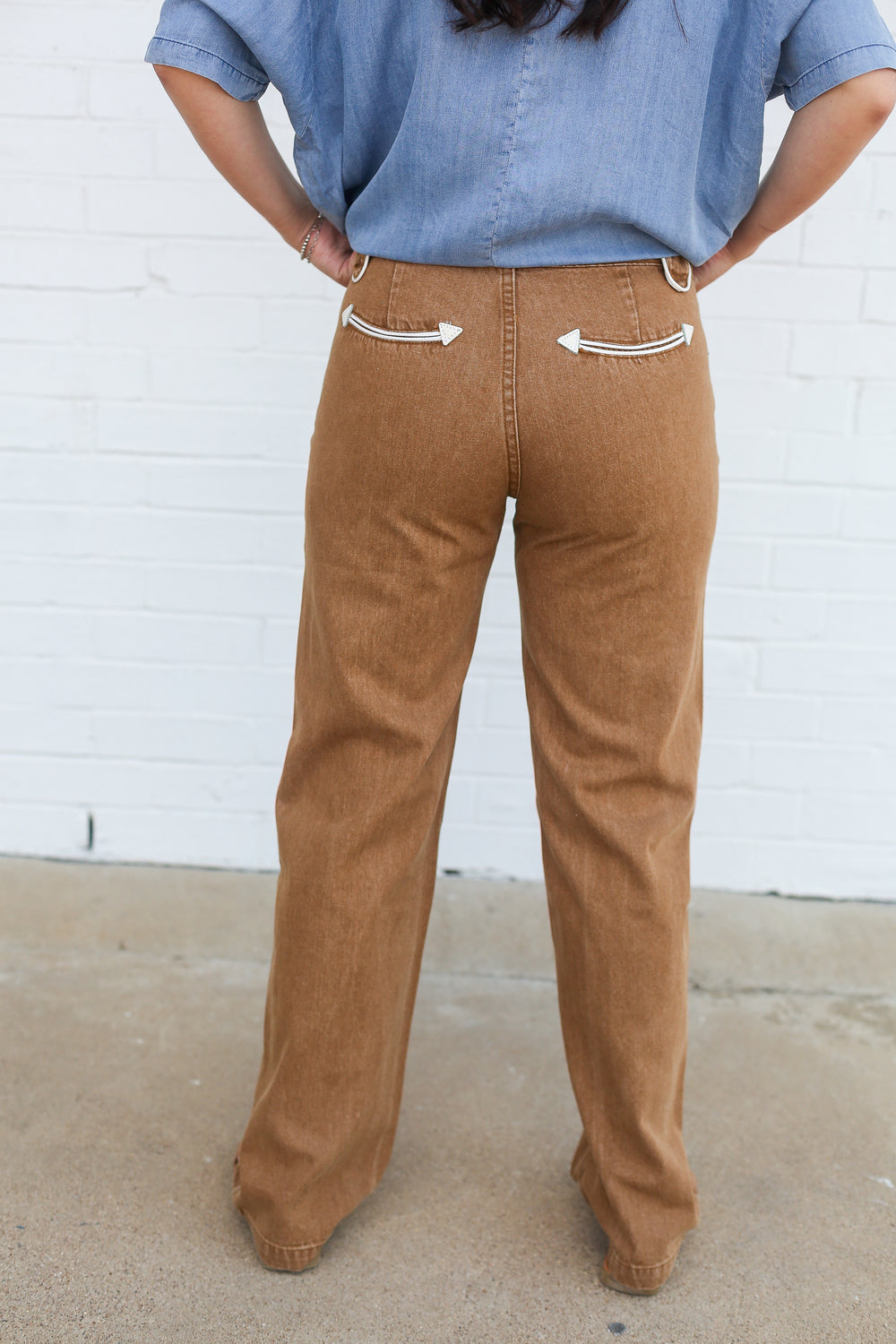 The Tan Smiley Pocket Jeans